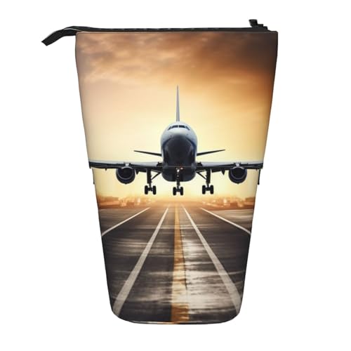 LHBWCVN Rucksack, Flugzeug, Kosmetiktasche, Stehendes Federmäppchen, Teleskop-Federtasche, tragbarer Stifthalter, niedliches Stand-up-Bleistiftetui für Damen und Herren, Reise-Münztasche, Geldbörse von LHBWCVN