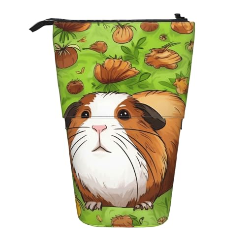 LHBWCVN Smiling Kosmetiktasche, Stehendes Federmäppchen, Teleskop-Federtasche, tragbarer Stifthalter, niedliches Stand-up-Bleistiftetui für Damen und Herren, Reise-Münztasche, Geldbörse von LHBWCVN