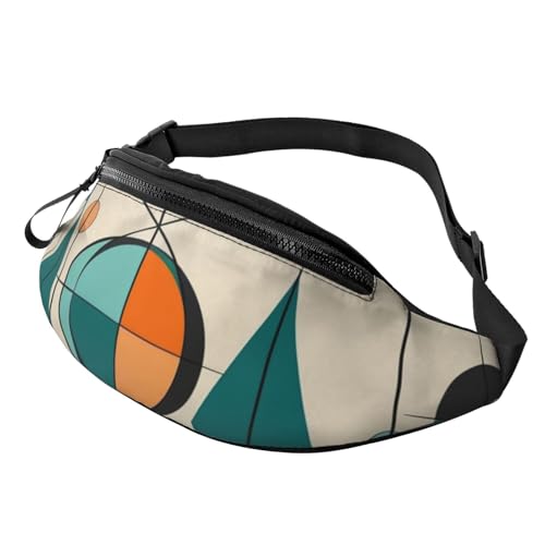 Mid Century Geometrische Bauchtasche für Herren und Damen, Crossbody-Bauchtasche, wasserdicht, Sport-Gürteltasche, Outdoor-Hüfttasche Mid Century Geometrische Bauchtasche für Herren und Damen, Crossbody-Bauchtasche, wasserdicht, Sport-Gürteltasche, Outdoor-Hüfttasche von LHBWCVN