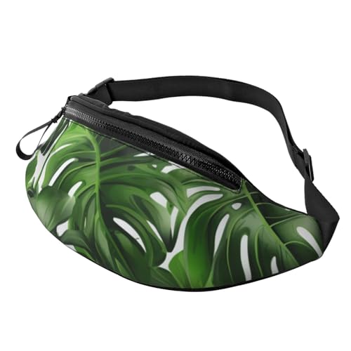 Monstera Deliciosa Bauchtasche mit Bananenpalme, für Damen und Herren, wasserdicht, Sport-Gürteltasche, Outdoor-Hüfttasche Monstera Deliciosa Bauchtasche mit Bananenpalme, für Damen und Herren, wasserdicht, Sport-Gürteltasche, Outdoor-Hüfttasche von LHBWCVN
