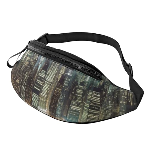 New York City Bauchtasche für Herren und Damen, Crossbody-Bauchtasche, wasserdicht, Sport-Gürteltasche, Outdoor-Hüfttasche von LHBWCVN