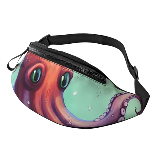Niedliche Oktopus-Bauchtasche für Damen und Herren, Crossbody-Bauchtasche, wasserdicht, Sport-Gürteltasche, Outdoor-Hüfttasche Niedliche Oktopus-Bauchtasche für Damen und Herren, Crossbody-Bauchtasche, wasserdicht, Sport-Gürteltasche, Outdoor-Hüfttasche von LHBWCVN
