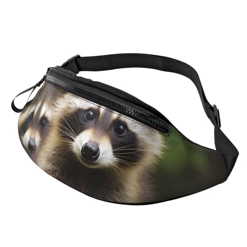 Niedliche Waschbär-Bauchtasche für Männer und Frauen, Crossbody-Bauchtasche, wasserdicht, Sport-Gürteltasche, Outdoor-Hüfttasche Niedliche Waschbär-Bauchtasche für Männer und Frauen, Crossbody-Bauchtasche, wasserdicht, Sport-Gürteltasche, Outdoor-Hüfttasche von LHBWCVN