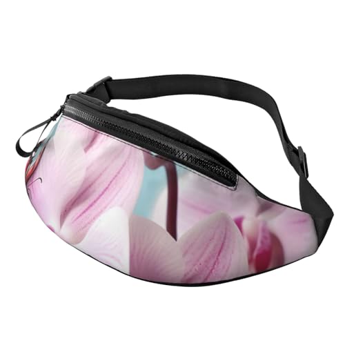 Spring Orchid Butterfly Bauchtasche für Herren und Damen, Crossbody-Bauchtasche, wasserdicht, Sport-Gürteltasche, Outdoor-Hüfttasche von LHBWCVN