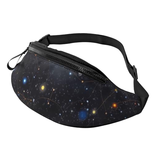Sternbild Sternhaufen Galaxien Bauchtasche für Männer Frauen Crossbody Hüfttasche Wasserdicht Sport Gürteltasche Outdoor Hip Pack von LHBWCVN