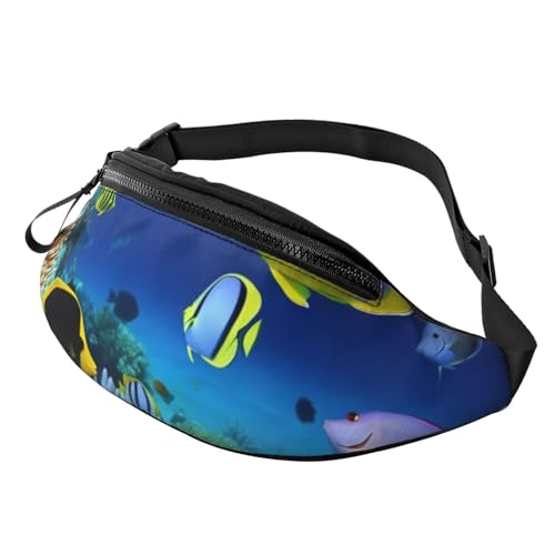 Unterwasserfisch-Gürteltasche für Herren und Damen, Crossbody-Bauchtasche, wasserdicht, Sport-Gürteltasche, Outdoor-Hüfttasche Unterwasserfisch-Gürteltasche für Herren und Damen, Crossbody-Bauchtasche, wasserdicht, Sport-Gürteltasche, Outdoor-Hüfttasche von LHBWCVN