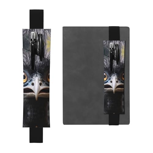 LHCVSFGW Elastischer Stifthalter für Notizbuch, Lesezeichen, PU-Leder, Stifthalter mit verstellbarem Band, Stifteetui, Emu-Federmäppchen, Federmäppchen für Planer, Ordner, Bücher, Schwarz LHCVSFGW Elastischer Stifthalter für Notizbuch, Lesezeichen, PU-Leder, Stifthalter mit verstellbarem Band, Stifteetui, Emu-Federmäppchen, Federmäppchen für Planer, Ordner, Bücher, Schwarz von LHCVSFGW
