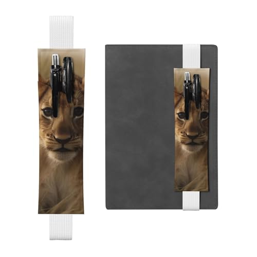 LHCVSFGW Elastischer Stifthalter für Notizbuch, Lesezeichen, PU-Leder, Stifthalter mit verstellbarem Band, Stifteetui, Federmäppchen für Planer, Ordner, Bücher von LHCVSFGW