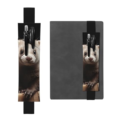 LHCVSFGW Elastischer Stifthalter für Notizbuch, Lesezeichen, PU-Leder, Stifthalter mit verstellbarem Band, Stifteetui, Frettchen, Federmäppchen, Federmäppchen für Planer, Ordner, Bücher, Schwarz LHCVSFGW Elastischer Stifthalter für Notizbuch, Lesezeichen, PU-Leder, Stifthalter mit verstellbarem Band, Stifteetui, Frettchen, Federmäppchen, Federmäppchen für Planer, Ordner, Bücher, Schwarz von LHCVSFGW