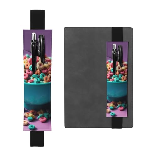 LHCVSFGW Elastischer Stifthalter für Notizbuch, Lesezeichen, PU-Leder, Stifthalter mit verstellbarem Band, Stifteetui, Müsli in Schale, Federmäppchen, Federmäppchen für Planer, Ordner, Bücher von LHCVSFGW