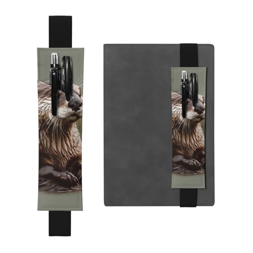 LHCVSFGW Elastischer Stifthalter für Notizbuch, Lesezeichen, PU-Leder, Stifthalter mit verstellbarem Band, Stifteetui, Ottertier-Federmäppchen, Federmäppchen für Planer, Ordner, Bücher, Schwarz LHCVSFGW Elastischer Stifthalter für Notizbuch, Lesezeichen, PU-Leder, Stifthalter mit verstellbarem Band, Stifteetui, Ottertier-Federmäppchen, Federmäppchen für Planer, Ordner, Bücher, Schwarz von LHCVSFGW
