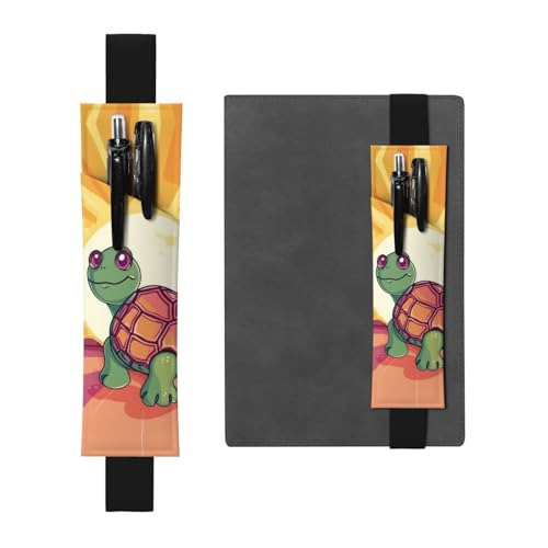 LHCVSFGW Elastischer Stifthalter für Notizbuch, Lesezeichen, PU-Leder, Stifthalter mit verstellbarem Band, Stifteetui, Schildkröte in der Sonne, Federmäppchen für Planer, Ordner, Bücher, Schwarz LHCVSFGW Elastischer Stifthalter für Notizbuch, Lesezeichen, PU-Leder, Stifthalter mit verstellbarem Band, Stifteetui, Schildkröte in der Sonne, Federmäppchen für Planer, Ordner, Bücher, Schwarz von LHCVSFGW