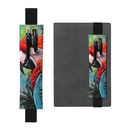 LHCVSFGW Elastischer Stifthalter für Notizbuch, Lesezeichen, PU-Leder, Stifthalter mit verstellbarem Band, Stifteetui, buntes Papageien-Federmäppchen, Federmäppchen für Planer, Ordner, Bücher, Schwarz LHCVSFGW Elastischer Stifthalter für Notizbuch, Lesezeichen, PU-Leder, Stifthalter mit verstellbarem Band, Stifteetui, buntes Papageien-Federmäppchen, Federmäppchen für Planer, Ordner, Bücher, Schwarz von LHCVSFGW