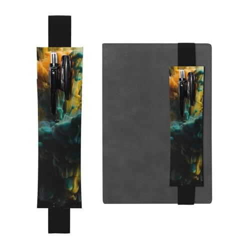 LHCVSFGW Elastischer Stifthalter für Notizbuch, Lesezeichen, PU-Leder, Stifthalter mit verstellbarem Band, Stifteetui, farbige Flüssigkeit, Federmäppchen für Planer, Ordner, Bücher von LHCVSFGW