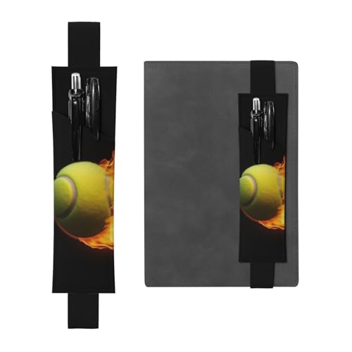 LHCVSFGW Elastischer Stifthalter für Notizbuch, Lesezeichen, PU-Leder, Stifthalter mit verstellbarem Band, Stifteetui, für Tennisbilder, Federmäppchen für Planer, Ordner, Bücher von LHCVSFGW