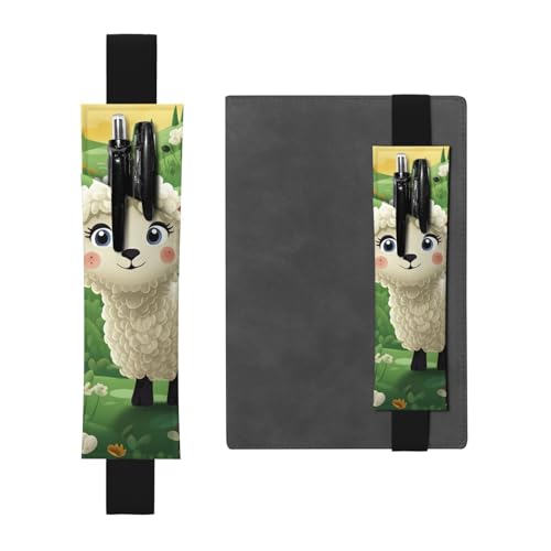 LHCVSFGW Elastischer Stifthalter für Notizbuch, Lesezeichen, PU-Leder, Stifthalter mit verstellbarem Band, Stifteetui, niedliches Cartoon-Schaf, Federmäppchen für Planer, Ordner, Bücher, Schwarz LHCVSFGW Elastischer Stifthalter für Notizbuch, Lesezeichen, PU-Leder, Stifthalter mit verstellbarem Band, Stifteetui, niedliches Cartoon-Schaf, Federmäppchen für Planer, Ordner, Bücher, Schwarz von LHCVSFGW