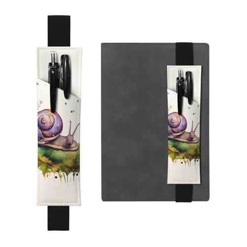 LHCVSFGW Elastischer Stifthalter für Notizbuch, Lesezeichen, PU-Leder, Stifthalter mit verstellbarem Band, Stifteetui, schöne Schnecke, Federmäppchen für Planer, Ordner, Bücher, Schwarz LHCVSFGW Elastischer Stifthalter für Notizbuch, Lesezeichen, PU-Leder, Stifthalter mit verstellbarem Band, Stifteetui, schöne Schnecke, Federmäppchen für Planer, Ordner, Bücher, Schwarz von LHCVSFGW