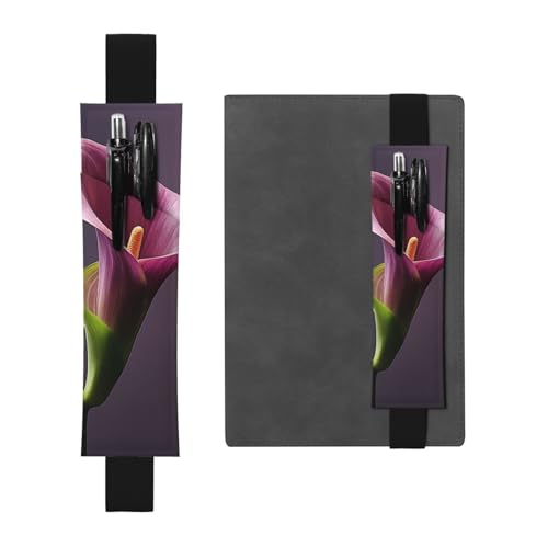 LHCVSFGW Elastischer Stifthalter für Notizbuch, Lesezeichen, PU-Leder, Stifthalter mit verstellbarem Band, Stifteetui, violett, Calla-Lilie, Federmäppchen für Planer, Ordner, Bücher LHCVSFGW Elastischer Stifthalter für Notizbuch, Lesezeichen, PU-Leder, Stifthalter mit verstellbarem Band, Stifteetui, violett, Calla-Lilie, Federmäppchen für Planer, Ordner, Bücher von LHCVSFGW