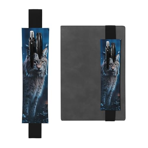 LHCVSFGW Elastischer Stifthalter für Notizbuch, Lesezeichen, PU-Leder, Stifthalter mit verstellbarem Band, Stifteetui, weibliches Lynx-Federmäppchen, Federmäppchen für Planer, Ordner, Bücher, Schwarz LHCVSFGW Elastischer Stifthalter für Notizbuch, Lesezeichen, PU-Leder, Stifthalter mit verstellbarem Band, Stifteetui, weibliches Lynx-Federmäppchen, Federmäppchen für Planer, Ordner, Bücher, Schwarz von LHCVSFGW