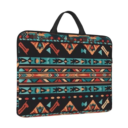 Laptophülle, 35,6 cm (14 Zoll), stoßfest, Navajo Tribal-Muster, Aktentasche, Computertasche mit Griff von LHCVSFGW