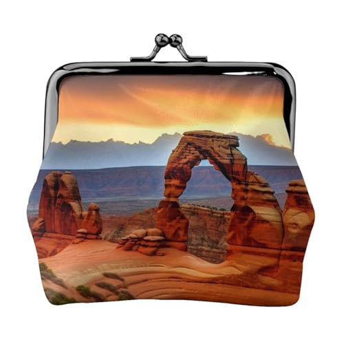Arches National Park Kleine Münzbörse für Frauen, Kiss-Lock-Geldbörse, Leder, niedliche Münzgeldbörse, Mini-Münztasche, Kleingeldbörse, Schlüsselhalter Arches National Park Kleine Münzbörse für Frauen, Kiss-Lock-Geldbörse, Leder, niedliche Münzgeldbörse, Mini-Münztasche, Kleingeldbörse, Schlüsselhalter von LHDGBNV