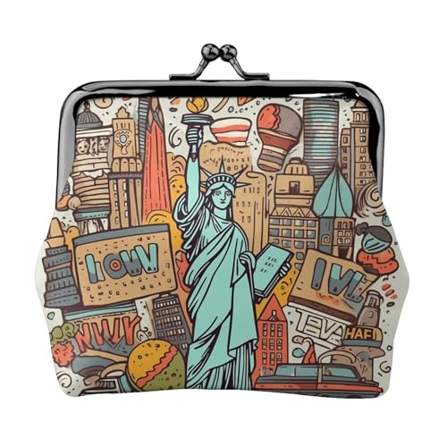 Cartoon Cute New York American Theme Art Small Coin Purse For Women, Kiss-Lock Wallet Leather Cute Coin Wallet Mini Coin Pouch Change Purse Key Holder Cartoon Cute New York American Theme Art Small Coin Purse For Women, Kiss-Lock Wallet Leather Cute Coin Wallet Mini Coin Pouch Change Purse Key Holder von LHDGBNV