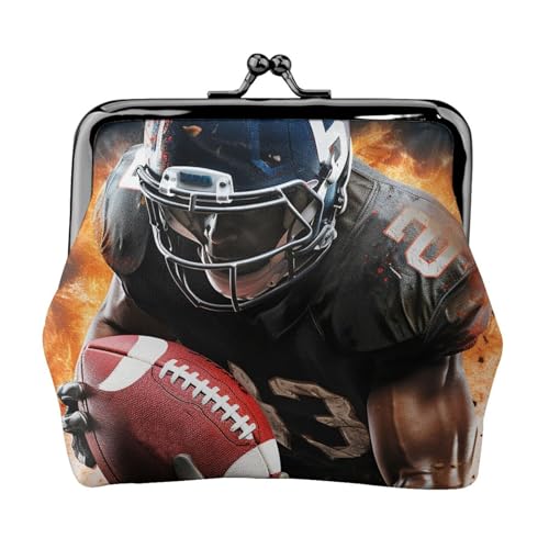 Coole American Football kleine Münzbörse für Frauen, Kiss-Lock-Geldbörse, Leder, niedliche Münzgeldbörse, Mini-Münztasche, Kleingeldbörse, Schlüsselhalter Coole American Football kleine Münzbörse für Frauen, Kiss-Lock-Geldbörse, Leder, niedliche Münzgeldbörse, Mini-Münztasche, Kleingeldbörse, Schlüsselhalter von LHDGBNV