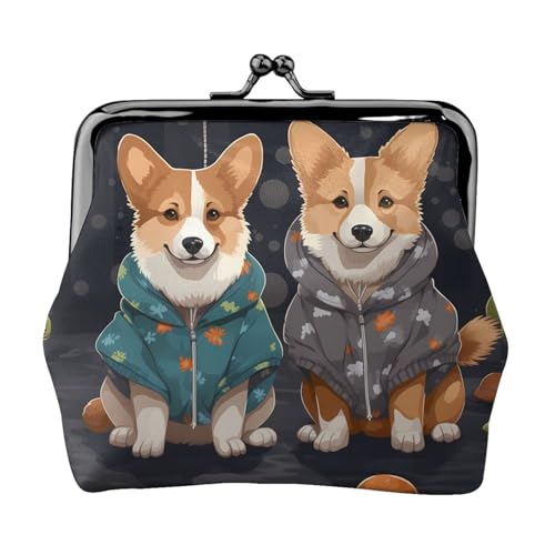 Corgi Dogs Kleine Geldbörse für Frauen, Kiss-Lock-Geldbörse, Leder, niedliche Münzgeldbörse, Mini-Münztasche, Kleingeldtasche, Schlüsselhalter Corgi Dogs Kleine Geldbörse für Frauen, Kiss-Lock-Geldbörse, Leder, niedliche Münzgeldbörse, Mini-Münztasche, Kleingeldtasche, Schlüsselhalter von LHDGBNV