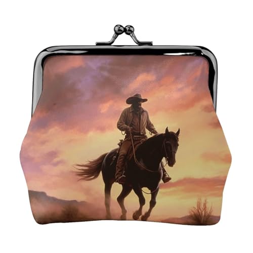 Cowboy West Kleine Münzgeldbörse für Frauen, Kiss-Lock Geldbörse, Leder, niedliche Münzgeldbörse, Mini-Münztasche, Kleingeldbörse Schlüsselhalter Cowboy West Kleine Münzgeldbörse für Frauen, Kiss-Lock Geldbörse, Leder, niedliche Münzgeldbörse, Mini-Münztasche, Kleingeldbörse Schlüsselhalter von LHDGBNV