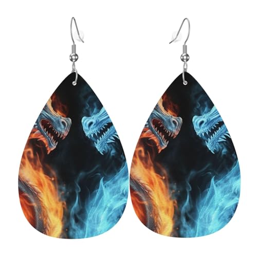 Ice and Fire Dragons Kunstleder-Tropfen-Ohrringe, modisch, leicht, baumelnde Ohrringe, Leder-Ohrringe für Frauen, Hochzeiten, Partys, Zeremonien, Bankette, Geschenke Ice and Fire Dragons Kunstleder-Tropfen-Ohrringe, modisch, leicht, baumelnde Ohrringe, Leder-Ohrringe für Frauen, Hochzeiten, Partys, Zeremonien, Bankette, Geschenke von LHDGBNV