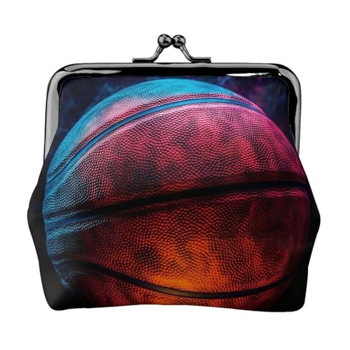 Kleine Geldbörse für Damen, Basketball-Sport, Kiss-Lock-Geldbörse, Leder, niedliche Münzgeldbörse, Mini-Münztasche, Kleingeldbörse, Schlüsselhalter von LHDGBNV