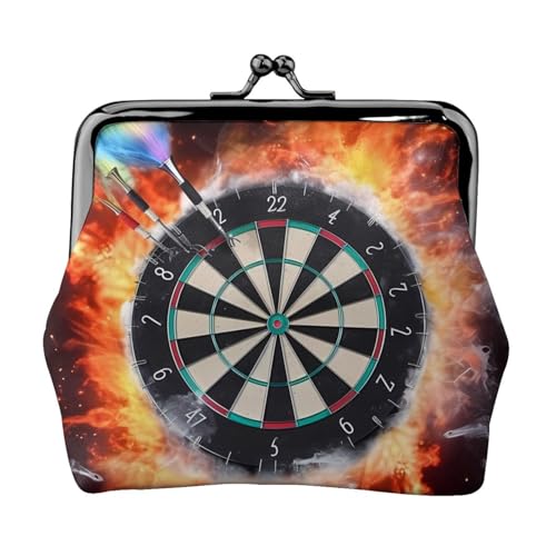 Kleine Geldbörse für Damen, Kiss-Lock-Geldbörse, Leder, niedliche Münzbörse, Mini-Münztasche, Kleingeldtasche, Schlüsselhalter von LHDGBNV