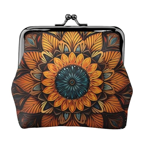 Kleine Geldbörse für Damen, Mandala, Kiss-Lock-Geldbörse, Leder, niedliche Münzgeldbörse, Mini-Münztasche, Kleingeldbörse, Schlüsselhalter Kleine Geldbörse für Damen, Mandala, Kiss-Lock-Geldbörse, Leder, niedliche Münzgeldbörse, Mini-Münztasche, Kleingeldbörse, Schlüsselhalter von LHDGBNV