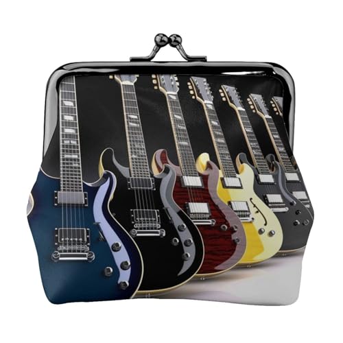 Kleine Geldbörse für E-Gitarre, Kiss-Lock-Geldbörse, Leder, niedliches Münzfach, Mini-Münztasche, Kleingeld-Geldbörse, Schlüsselhalter Kleine Geldbörse für E-Gitarre, Kiss-Lock-Geldbörse, Leder, niedliches Münzfach, Mini-Münztasche, Kleingeld-Geldbörse, Schlüsselhalter von LHDGBNV