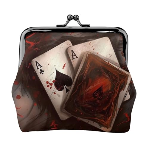 Kleine Geldbörse für Frauen, Kiss-Lock-Geldbörse, Leder, niedliche Münzgeldbörse, Mini-Münztasche, Kleingeldbörse, Schlüsselhalter von LHDGBNV