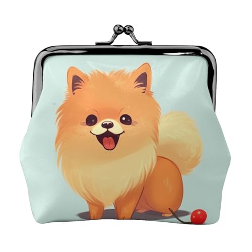 Kleine Geldbörse mit Cartoon-Zwergspitz, für Frauen, Kiss-Lock-Geldbörse, Leder, niedliche Münzgeldbörse, Mini-Münztasche, Kleingeldtasche, Schlüsselhalter Kleine Geldbörse mit Cartoon-Zwergspitz, für Frauen, Kiss-Lock-Geldbörse, Leder, niedliche Münzgeldbörse, Mini-Münztasche, Kleingeldtasche, Schlüsselhalter von LHDGBNV