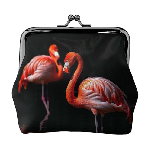 Kleine Geldbörse mit Flamingos auf schwarzem Hintergrund, Kiss-Lock-Geldbörse, Leder, niedliche Münzgeldbörse, Mini-Münztasche, Kleingeldbörse, Schlüsselhalter Kleine Geldbörse mit Flamingos auf schwarzem Hintergrund, Kiss-Lock-Geldbörse, Leder, niedliche Münzgeldbörse, Mini-Münztasche, Kleingeldbörse, Schlüsselhalter von LHDGBNV