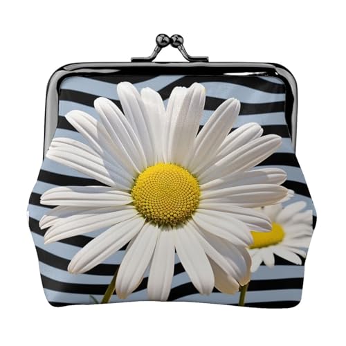 Kleine Geldbörse mit Gänseblümchen-Motiv für Frauen, Kiss-Lock-Geldbörse, Leder, niedliche Münzgeldbörse, Mini-Münztasche, Kleingeldbörse, Schlüsselhalter Kleine Geldbörse mit Gänseblümchen-Motiv für Frauen, Kiss-Lock-Geldbörse, Leder, niedliche Münzgeldbörse, Mini-Münztasche, Kleingeldbörse, Schlüsselhalter von LHDGBNV