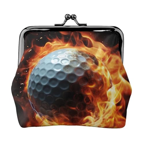 Kleine Geldbörse mit Golfball auf Feuer für Frauen, Kiss-Lock-Geldbörse, Leder, niedliche Münzgeldbörse, Mini-Münztasche, Kleingeldbörse, Schlüsselhalter Kleine Geldbörse mit Golfball auf Feuer für Frauen, Kiss-Lock-Geldbörse, Leder, niedliche Münzgeldbörse, Mini-Münztasche, Kleingeldbörse, Schlüsselhalter von LHDGBNV