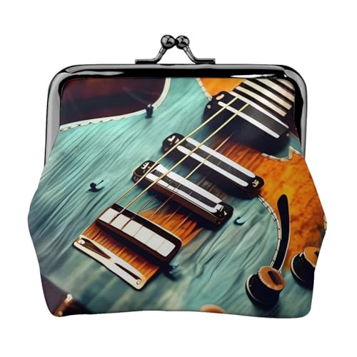 Kleine Geldbörse mit Musikgitarre für Frauen, Kiss-Lock-Geldbörse, Leder, niedliche Münzgeldbörse, Mini-Münztasche, Kleingeldtasche, Schlüsselhalter Kleine Geldbörse mit Musikgitarre für Frauen, Kiss-Lock-Geldbörse, Leder, niedliche Münzgeldbörse, Mini-Münztasche, Kleingeldtasche, Schlüsselhalter von LHDGBNV