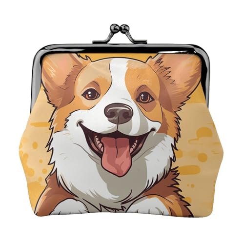 Kleine Geldbörse mit niedlichem Corgi-Hund für Frauen, Kiss-Lock-Geldbörse, Leder, niedliche Münzgeldbörse, Mini-Münztasche, Kleingeldbörse, Schlüsselhalter Kleine Geldbörse mit niedlichem Corgi-Hund für Frauen, Kiss-Lock-Geldbörse, Leder, niedliche Münzgeldbörse, Mini-Münztasche, Kleingeldbörse, Schlüsselhalter von LHDGBNV