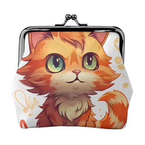 Kleine Münzbörse für Frauen, Kiss-Lock-Geldbörse, Leder, niedliche Münzbörse, Mini-Münztasche, Kleingeldtasche, Schlüsselhalter, Orange Kleine Münzbörse für Frauen, Kiss-Lock-Geldbörse, Leder, niedliche Münzbörse, Mini-Münztasche, Kleingeldtasche, Schlüsselhalter, Orange von LHDGBNV