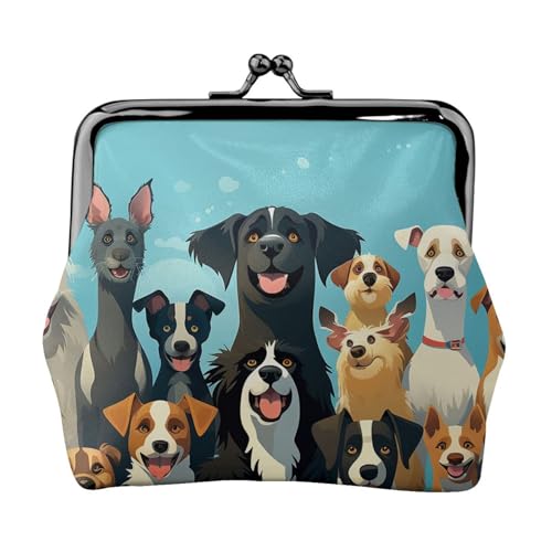 Kleine Münzbörse für Frauen, Kiss-Lock-Geldbörse, Leder, niedliche Münzgeldbörse, Mini-Münztasche, Kleingeldtasche, Schlüsselhalter von LHDGBNV