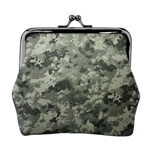 Kleines Portemonnaie für Damen, Armee-Geldbörse, Leder, niedlich, Camouflage, Kleingeldtasche, Schlüsselhalter von LHDGBNV