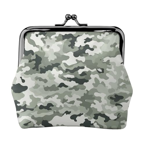 Kleines Portemonnaie für Damen, Kiss-Lock-Geldbörse, Leder, niedliches Münzfach, Kleingeldtasche, Schlüsselhalter, Weiß von LHDGBNV