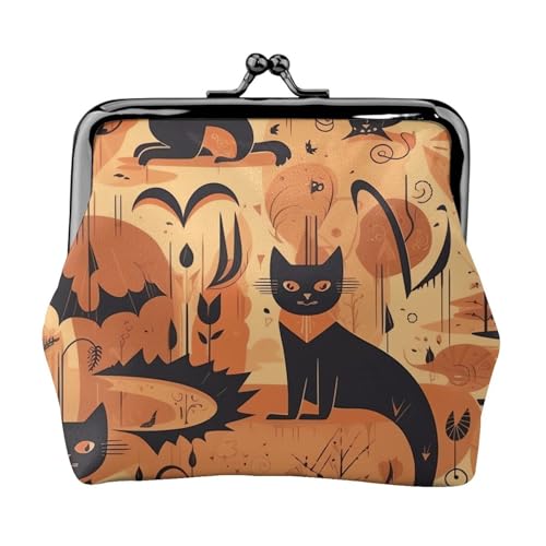 Kleines Portemonnaie für Damen, Motiv: Albtraum, Orange von LHDGBNV