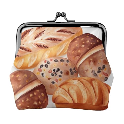 Kleines Portemonnaie für Damen, bemaltes Brot, Kiss-Lock-Geldbörse, Leder, niedliche Münzgeldbörse, Mini-Münztasche, Kleingeldbörse, Schlüsselhalter Kleines Portemonnaie für Damen, bemaltes Brot, Kiss-Lock-Geldbörse, Leder, niedliche Münzgeldbörse, Mini-Münztasche, Kleingeldbörse, Schlüsselhalter von LHDGBNV