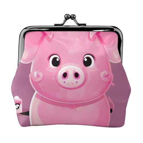 Kleines Portemonnaie für Damen, niedliches Schwein, Leder, niedliches Kleingeld, Kleingeld, Schlüsselhalter, Rosa Kleines Portemonnaie für Damen, niedliches Schwein, Leder, niedliches Kleingeld, Kleingeld, Schlüsselhalter, Rosa von LHDGBNV