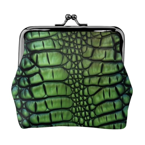Kleines Portemonnaie mit Krokodilleder-Motiv für Damen, Kiss-Lock-Geldbörse, Leder, niedliche Münztasche, Kleingeldtasche, Schlüsselhalter Kleines Portemonnaie mit Krokodilleder-Motiv für Damen, Kiss-Lock-Geldbörse, Leder, niedliche Münztasche, Kleingeldtasche, Schlüsselhalter von LHDGBNV