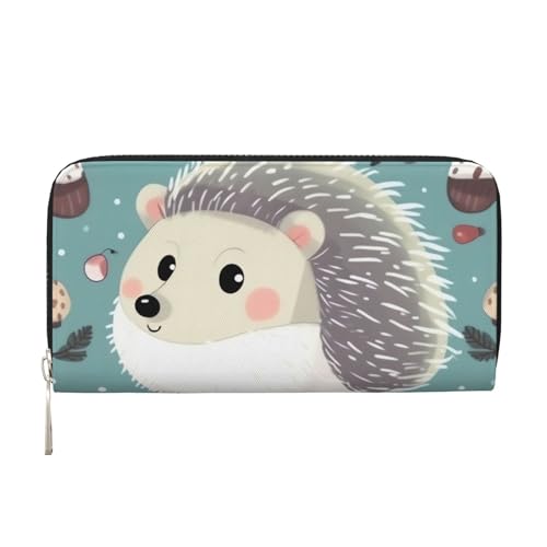LHDGBNV Geldbörse aus PU-Leder für Damen und Mädchen, Kreditkartenhalter, niedlicher Cartoon-Igel, lange Geldbörse, Clutch, wasserdicht, Reisehandtasche LHDGBNV Geldbörse aus PU-Leder für Damen und Mädchen, Kreditkartenhalter, niedlicher Cartoon-Igel, lange Geldbörse, Clutch, wasserdicht, Reisehandtasche von LHDGBNV
